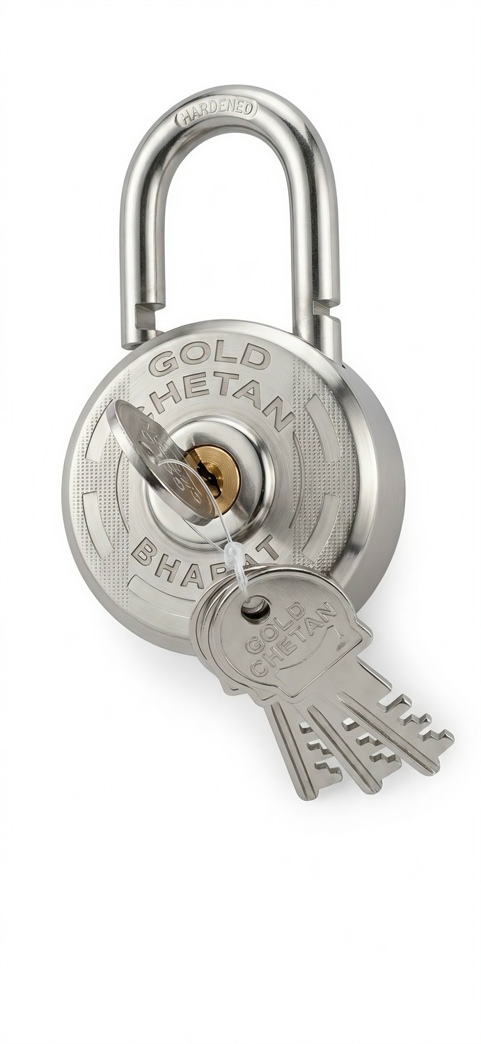 Image of Daxen Great 68 mm 9 Lever Push Padlock (Silver)