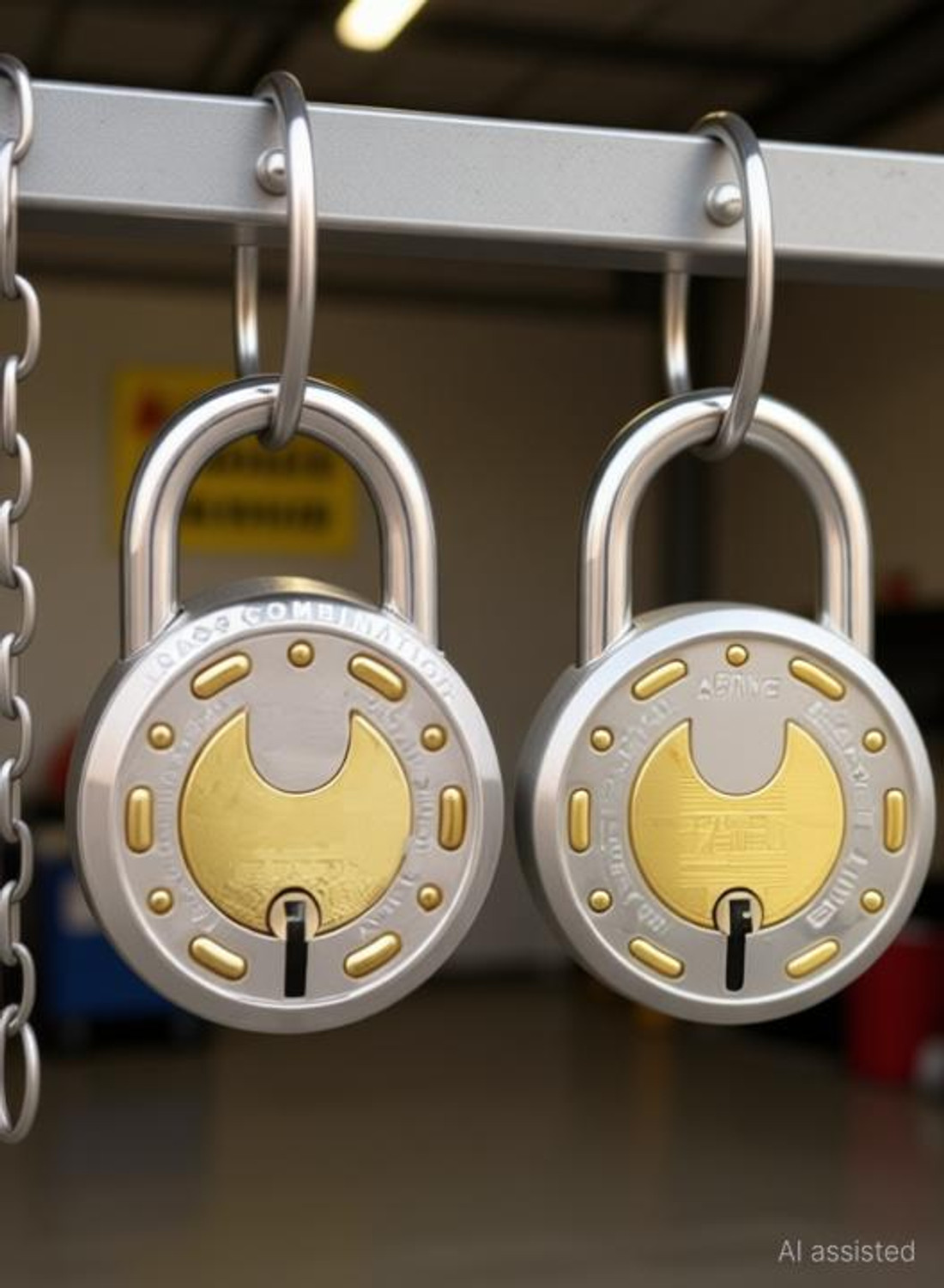 Image of JUPREV Round Dial Combination Padlock | Code Lock for Luggage, Suitcases, Boxes & Doors Combination Lock (Silver)