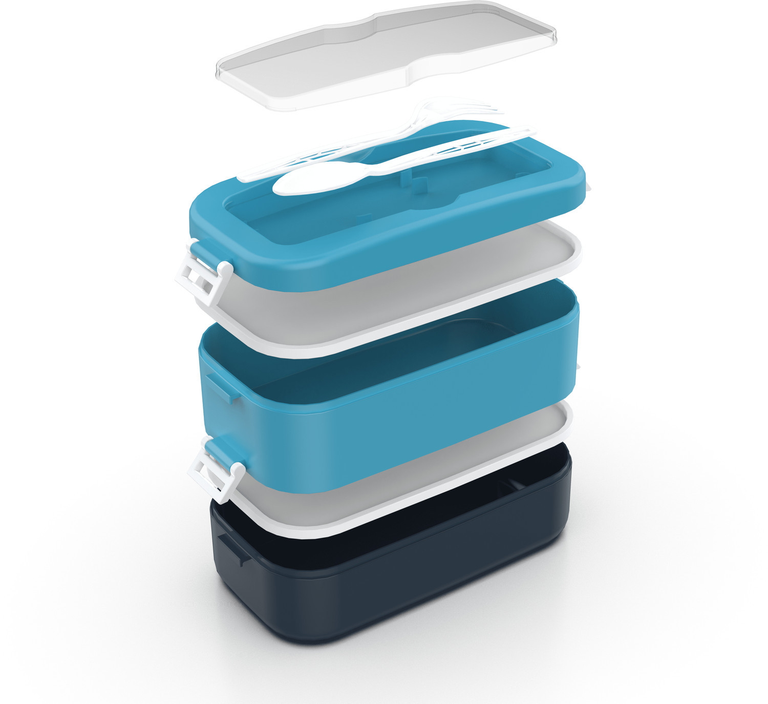 Image of STABILIX Banto box 2 compartment 2 Containers Plastic Office Lunch Box (1000 ml)