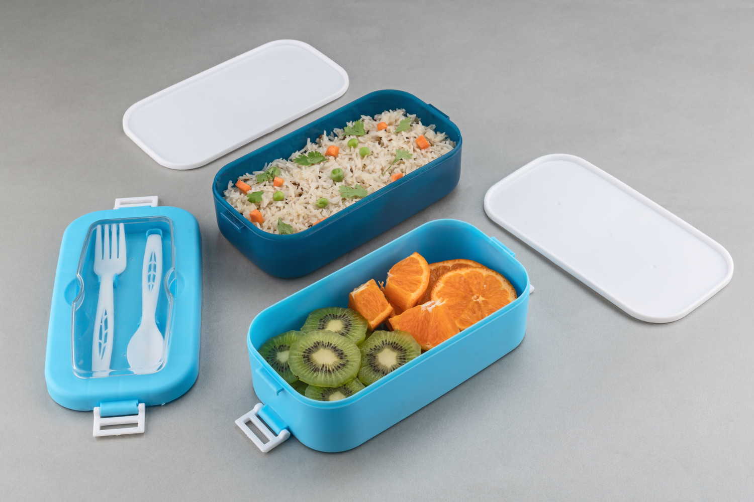 Image of STABILIX Banto box 2 compartment 2 Containers Plastic Office Lunch Box (1000 ml)