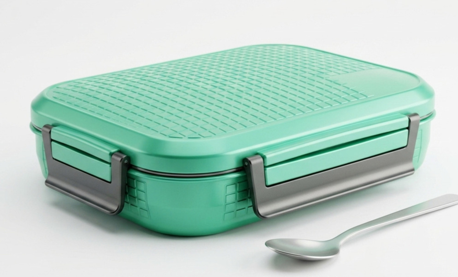 Image of MyPro Homeware HUNGRY DOUBLE DECKER 3 Containers Stainless Steel, Plastic Office Lunch Box (750 ml)