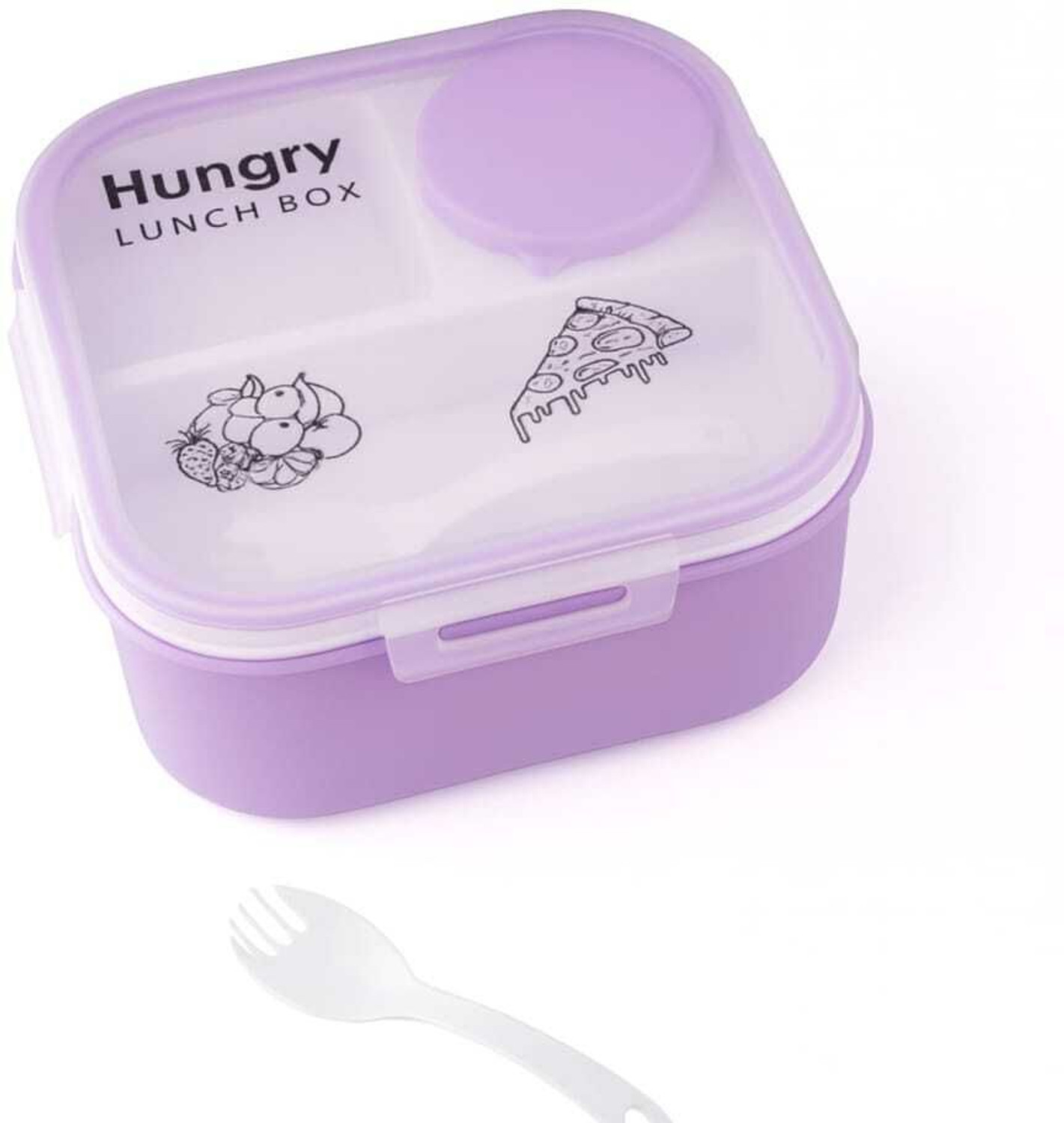Image of MyPro Homeware HUNGRY DOUBLE DECKER 3 Containers Stainless Steel, Plastic Office Lunch Box (750 ml)
