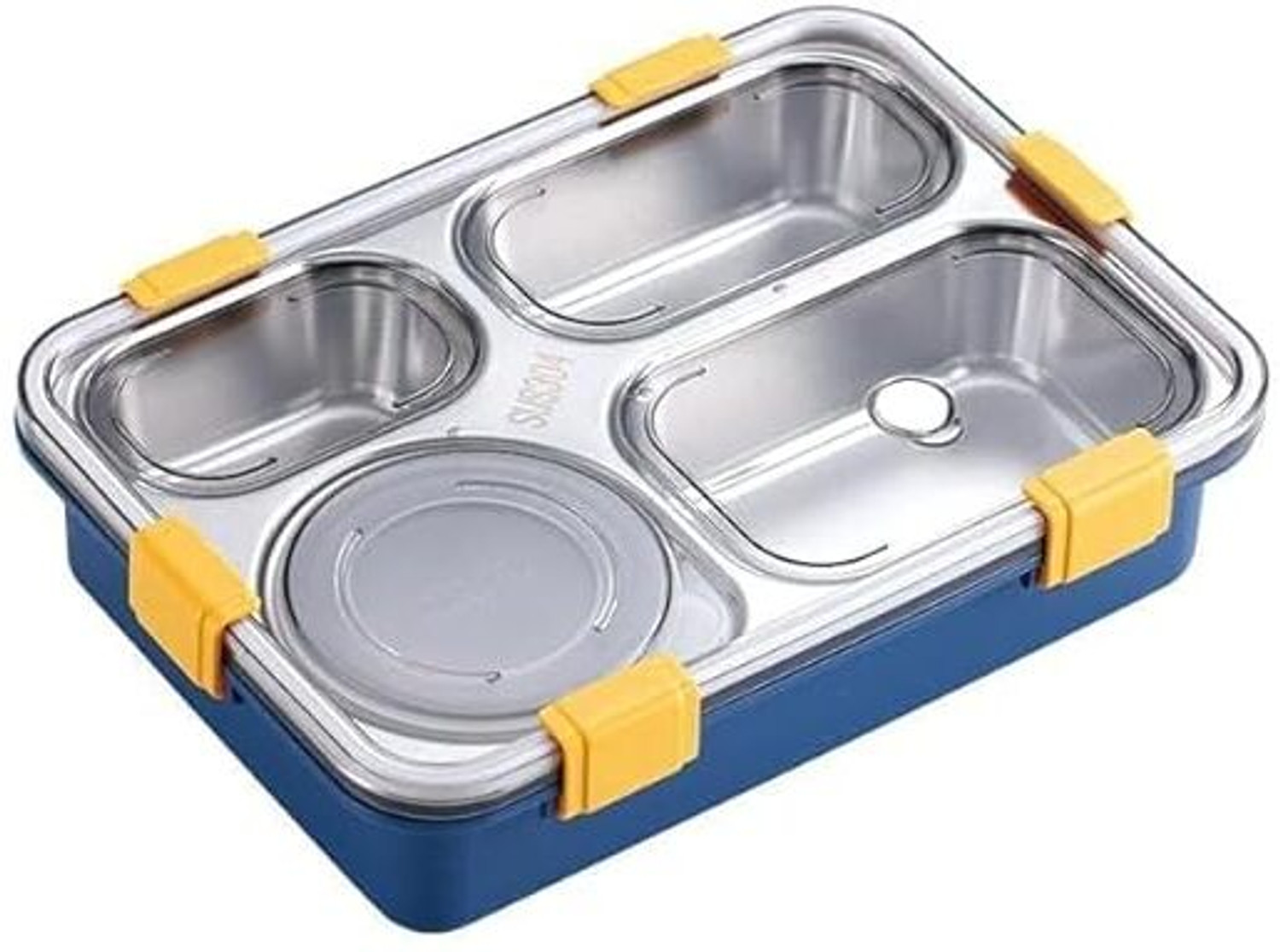 Image of HELLDRA Hsn4 4 Containers Plastic School Lunch Box (1000 ml)
