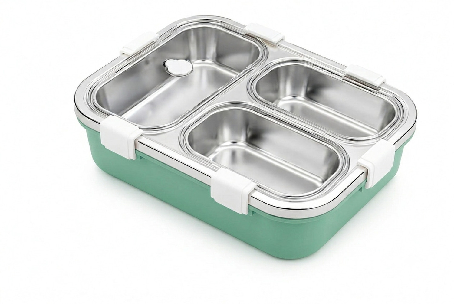 Image of MyPro Homeware HUNGRY DOUBLE DECKER 3 Containers Stainless Steel, Plastic Office Lunch Box (750 ml)