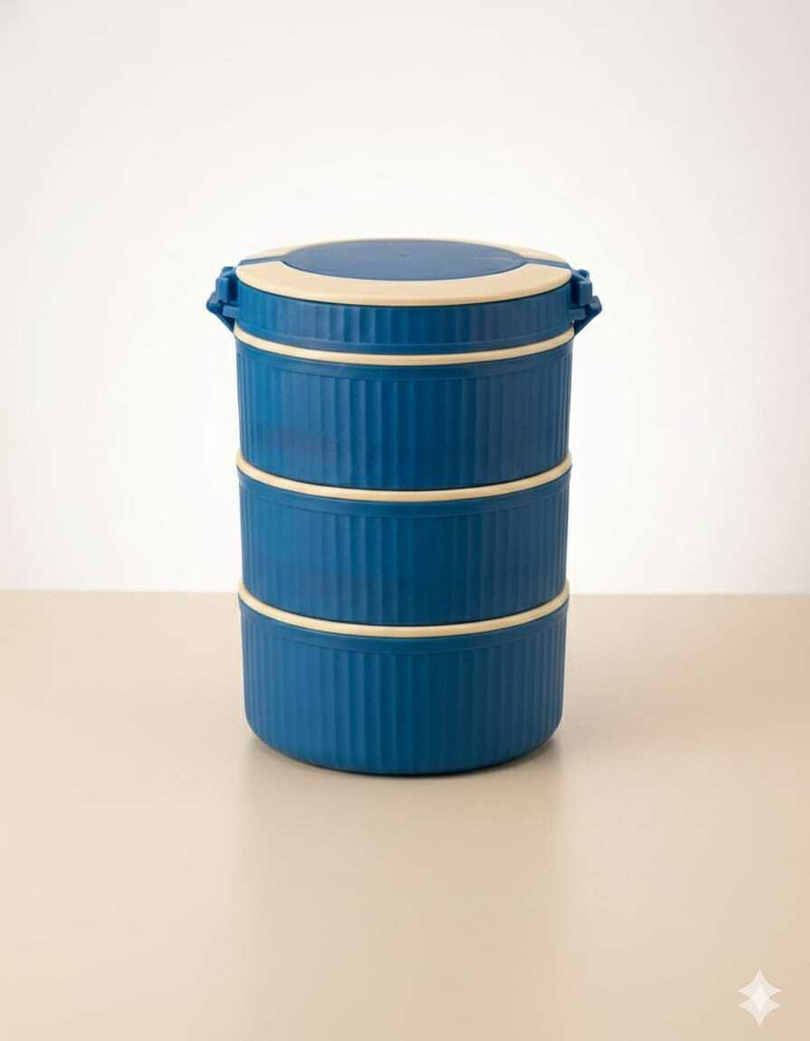 Image of NEKZA Trendy 3 Layer Insulated Lunch Box 3 Containers Plastic Office Lunch Box (1000 ml)