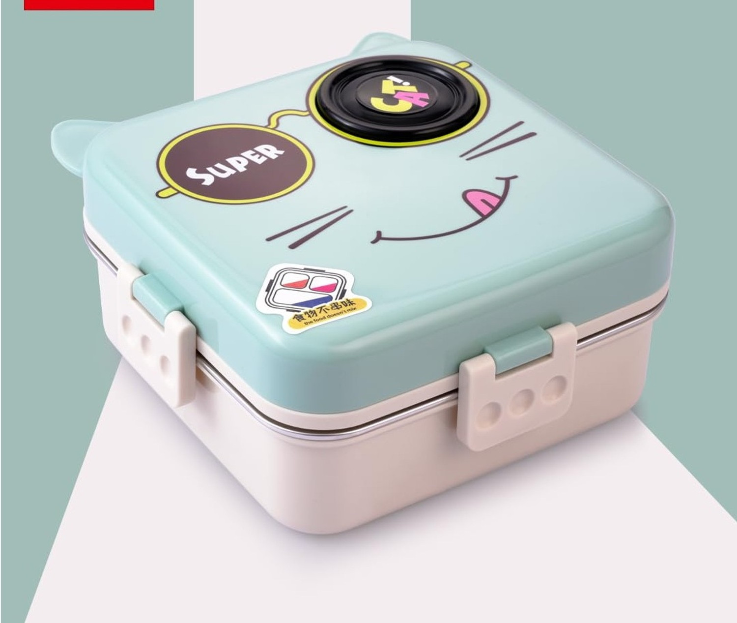 Image of HELLDRA Hsn4 4 Containers Plastic School Lunch Box (1000 ml)