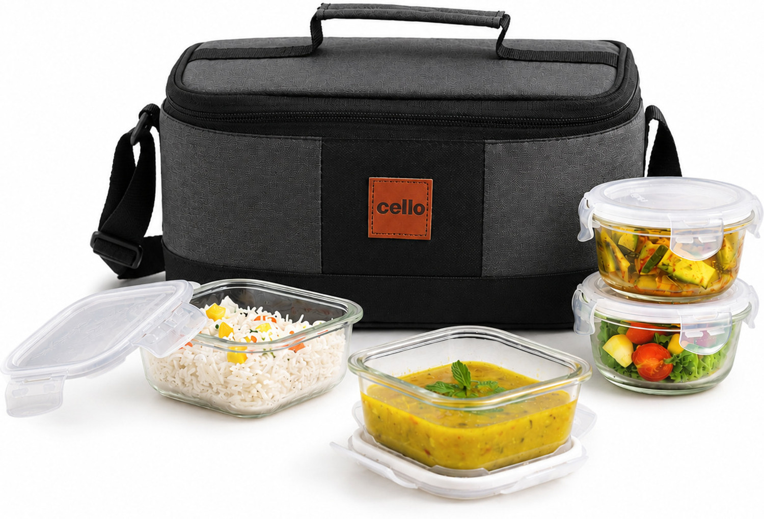 Cello Elite Pro Fridge & Microwave Safe Glass Containers - Image 1