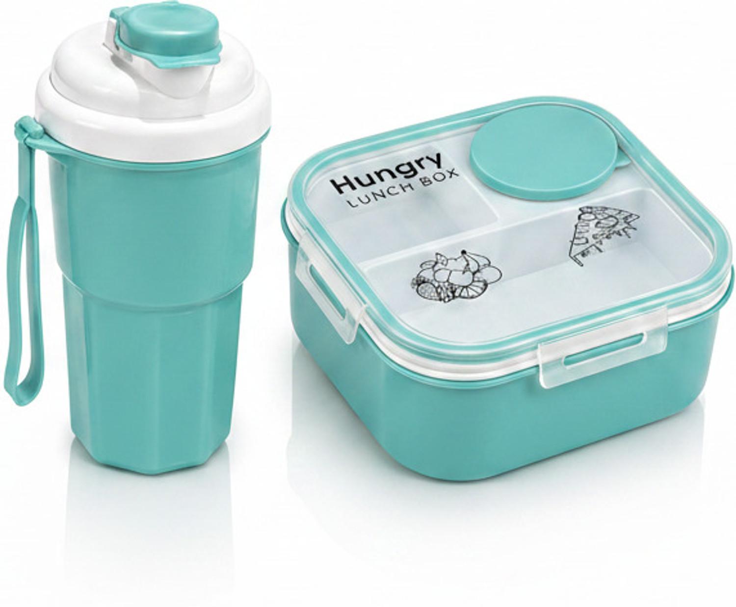 Image of YASHASVI COLLECTION Kids Stainless Steel Lunch Box Set with Water Bottle & Pencil Box 3 Containers Stainless Steel School Lunch Box (600 ml)