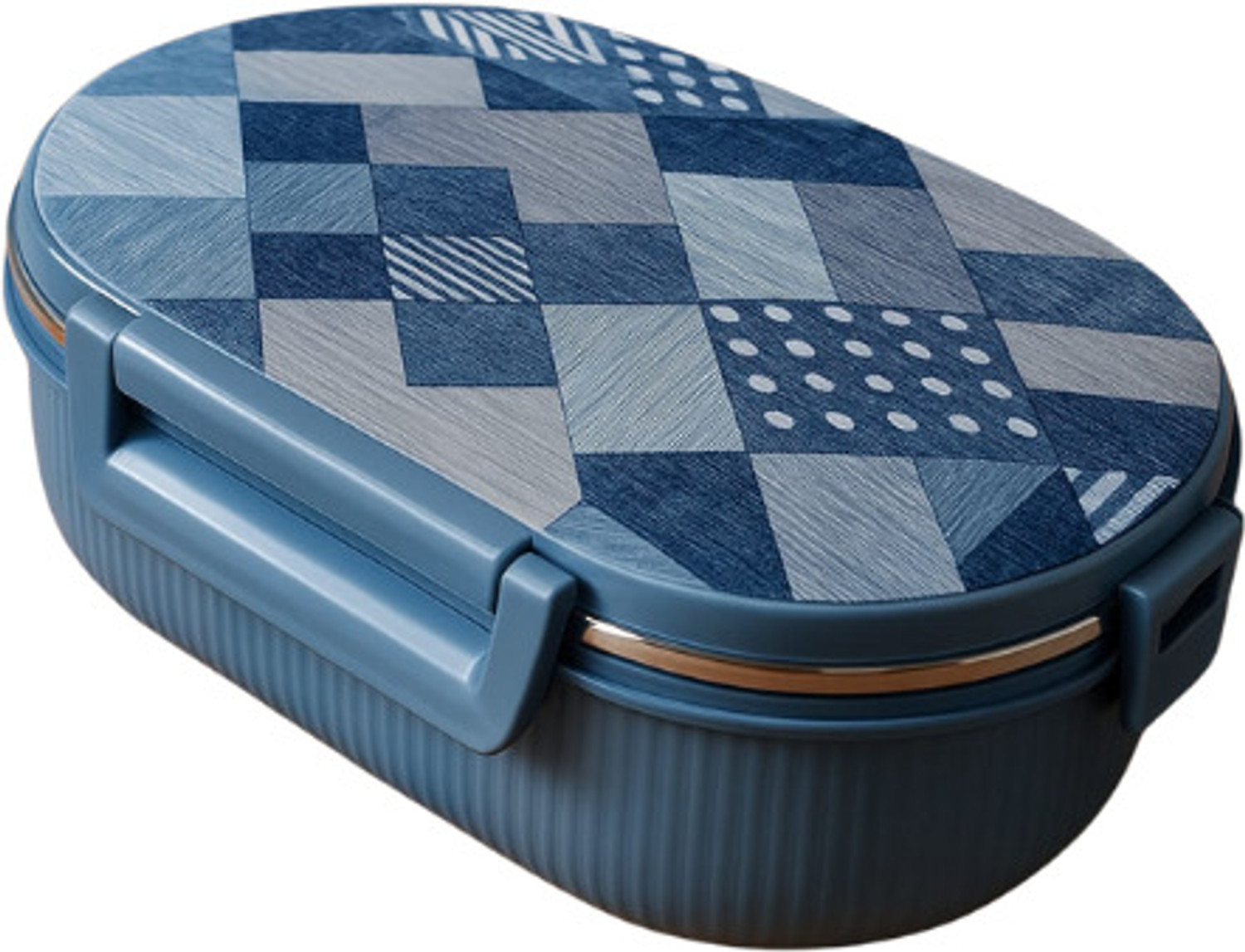 Image of ABC Shine Stainless Steel Airtight Leak-Proof Lunch Box for Office, School, Picnic 2 Containers Stainless Steel Office Lunch Box (800 ml)