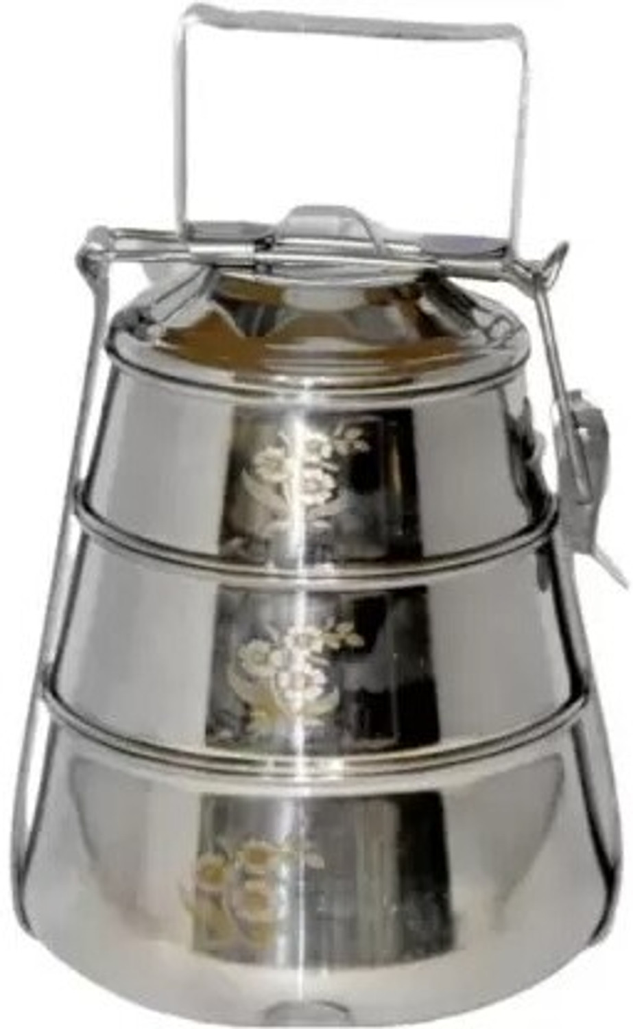 Image of NEKZA Trendy 3 Layer Insulated Lunch Box 3 Containers Plastic Office Lunch Box (1000 ml)
