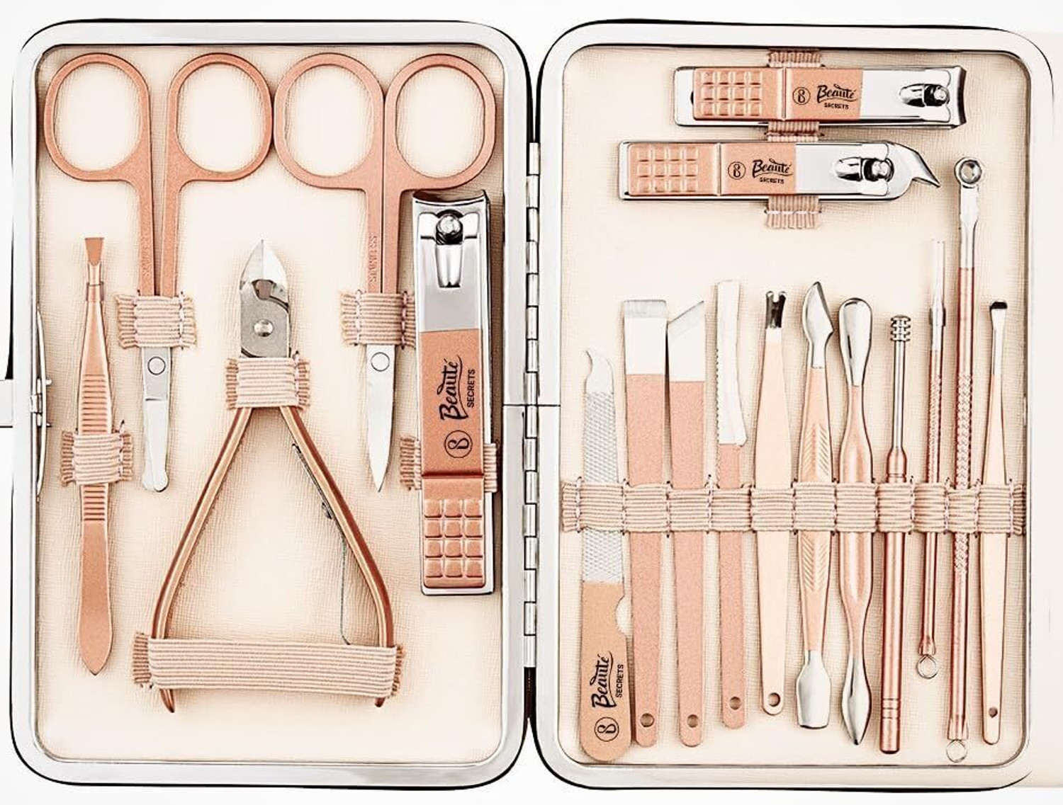 Image of Beaute Secrets Manicure Pedicure kit, Nail Clipper, Manicure Pedicure kit for women and Men (18, Set of 18)