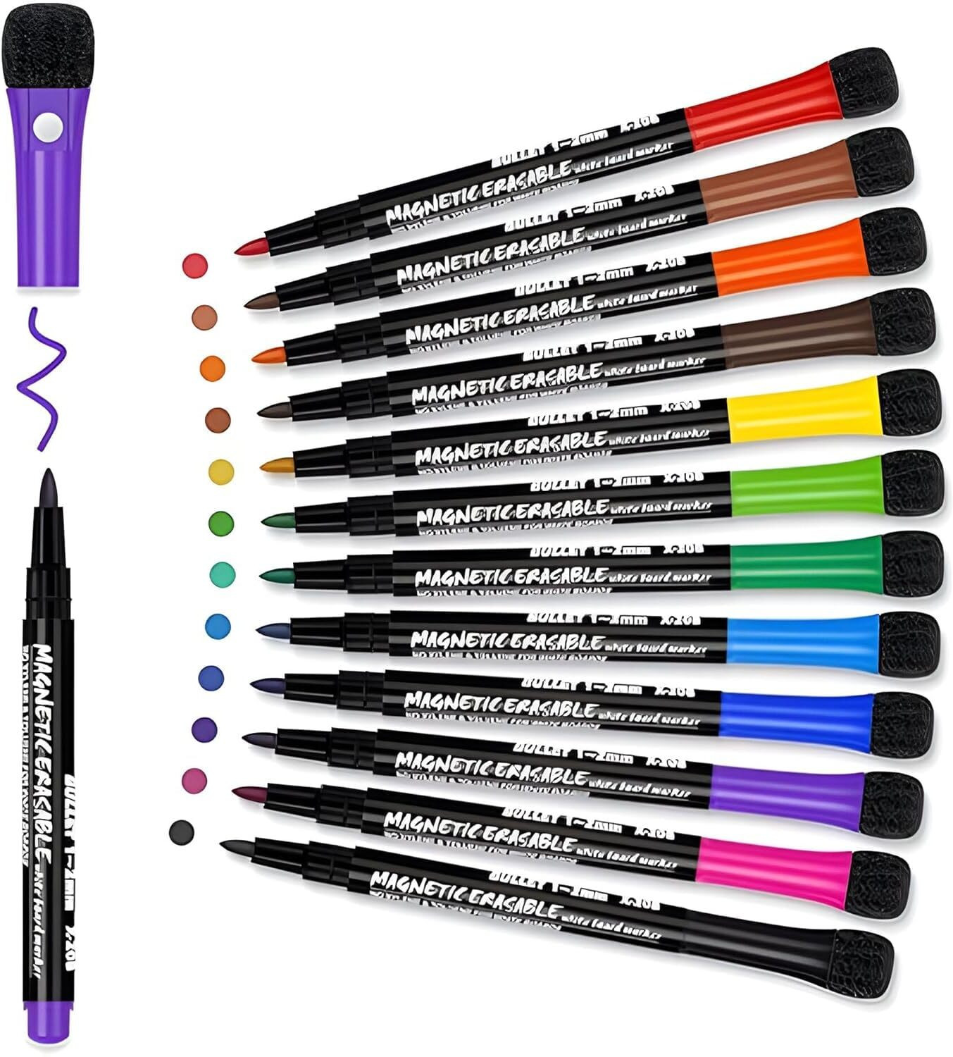 Image of JITAHARAY 12 pcs Magnetic Whiteboard (Set of 12, Multicolor)