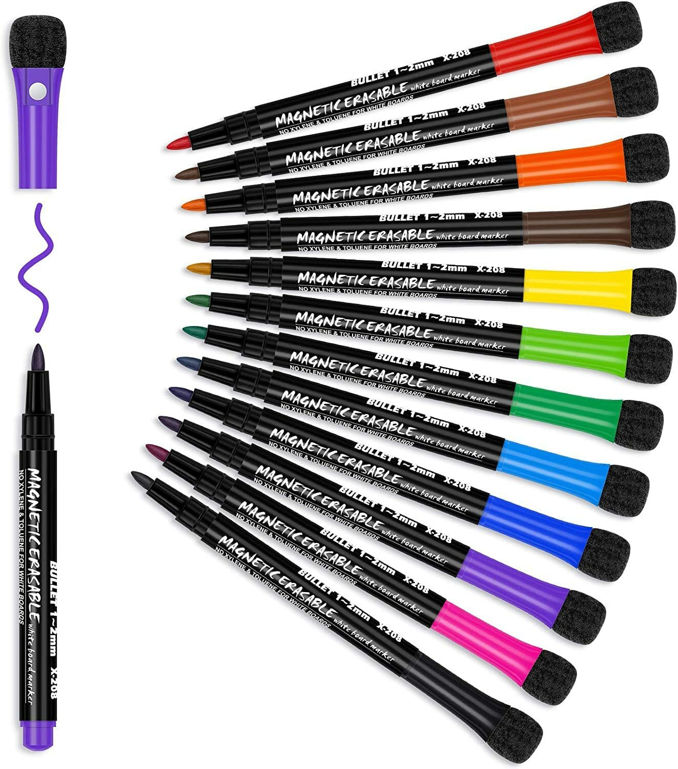 Image of JITAHARAY 12 pcs Magnetic Whiteboard (Set of 12, Multicolor)