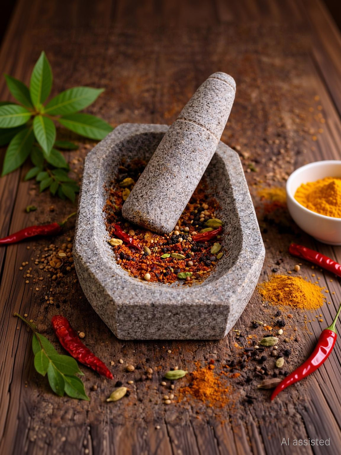 Image of subashini Kalvam 8 Inch Grinding Stone - Idikallu Stoneware Masher for Spices & Herbs Stoneware Masher (Pack of 1)