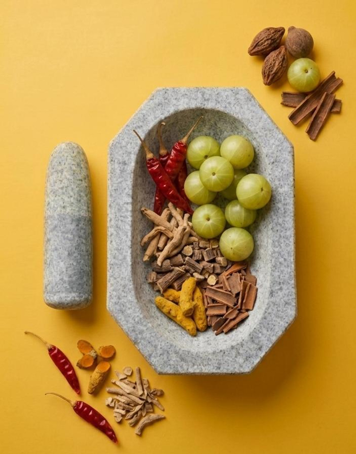 Image of subashini Kalvam 8 Inch Grinding Stone - Idikallu Stoneware Masher for Spices & Herbs Stoneware Masher (Pack of 1)