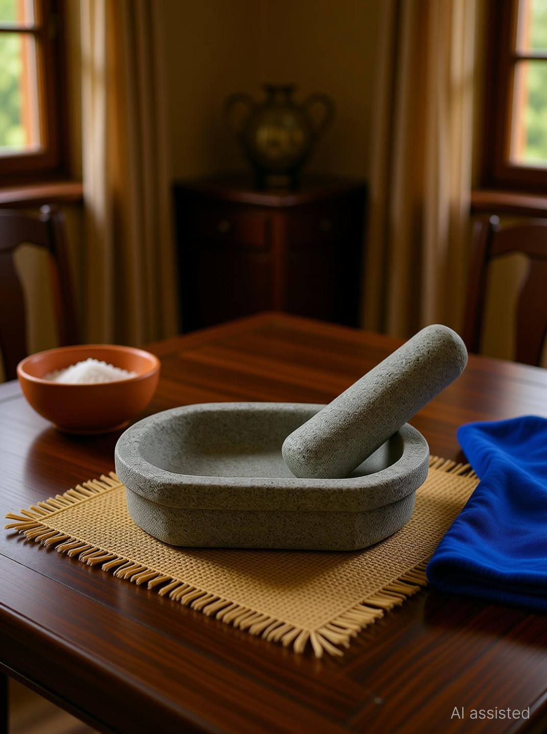 Image of subashini Kalvam 8 Inch Grinding Stone - Idikallu Stoneware Masher for Spices & Herbs Stoneware Masher (Pack of 1)