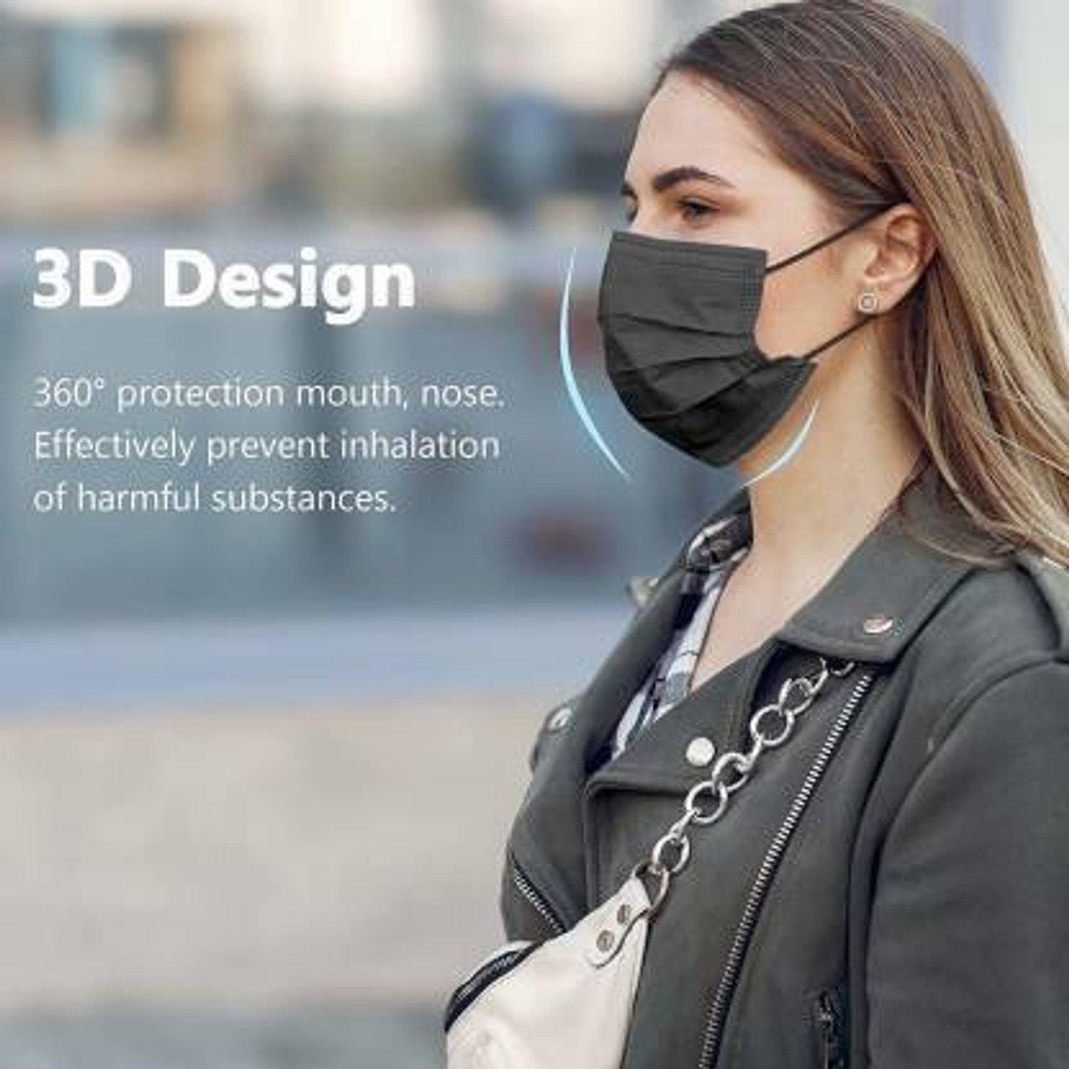 Image of Vaghani 1000Pcs With Pin Black and Blur 3 Ply Pharmaceutical Surgical Mask with 3 Layer 3 Ply Surgical Mask (1000 Pcs ( Black +Blue)) Surgical Mask With Melt Blown Fabric Layer (Blue, Black, Free Size, Pack of 1000, 3 Ply)