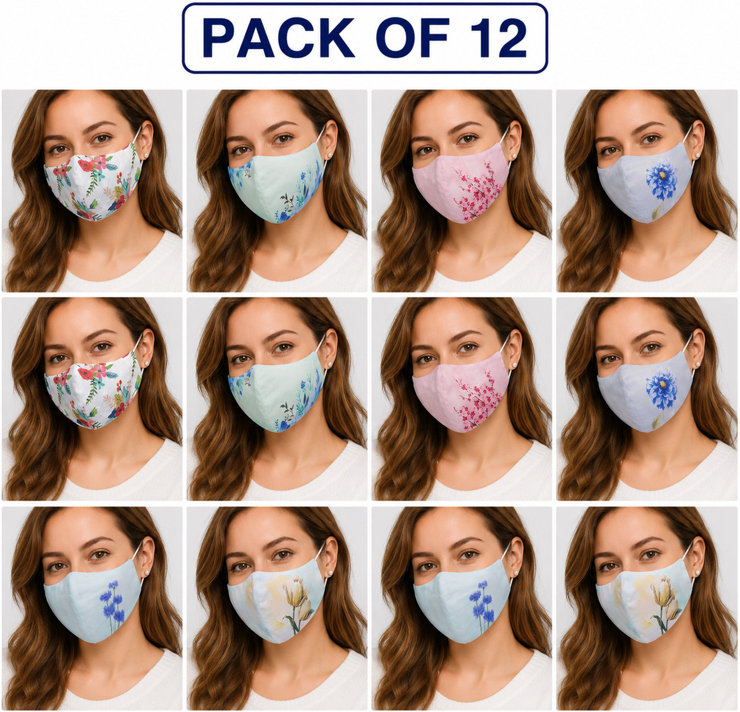 Image of Tri-Activ 6 Layer Protective Mask, PM2.5 / N95 Tested as per NIOSH standard, Anti-Virus Coating, 99.5% Filtration Efficiency, Adjustable Nose Clip, Reusable Cloth Mask With Melt Blown Fabric Layer (Black, Free Size, Pack of 4)