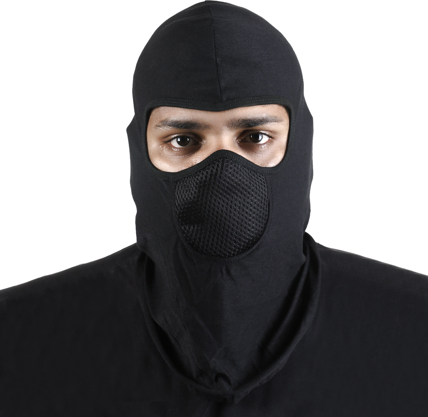 Image of SIZI Black Helmet Skull Cap for Men & Women (Size: Free, Balaclava)