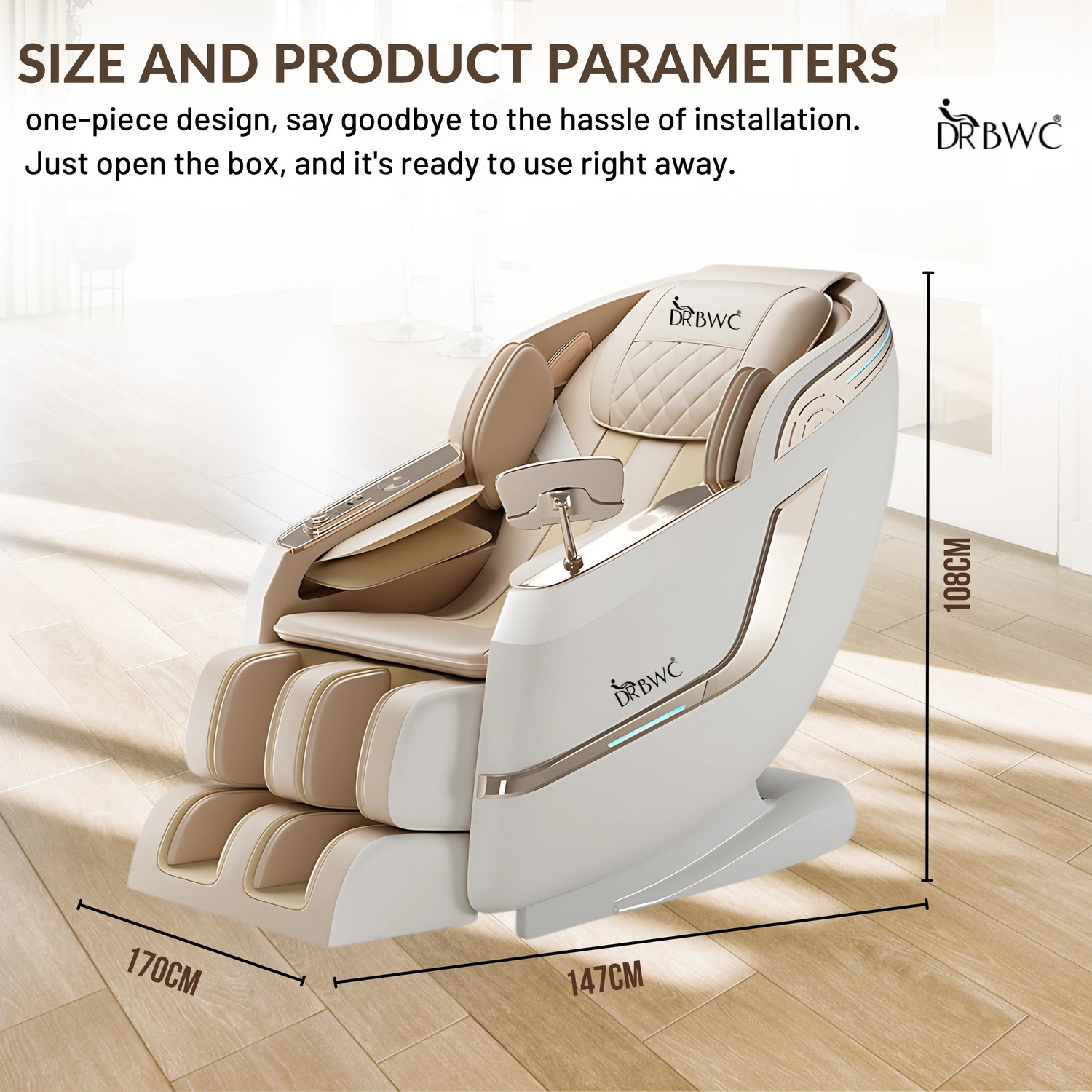 Image of Dr. BWC 4D Zero Gravity Massage Chair For Stress, Pain Relief Electric Massage Chair Massage Chair