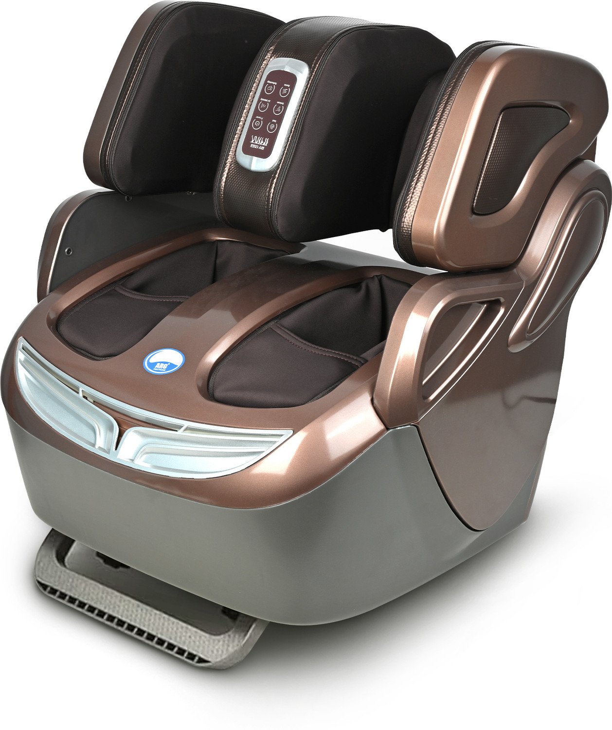 Image of LEADWORT Leg & Thigh Massager 28 Air Bags 3 Level Air Pressure Heating Roller Therepy, Improve Blood Circulation Kneading Legs Massager (Brown)
