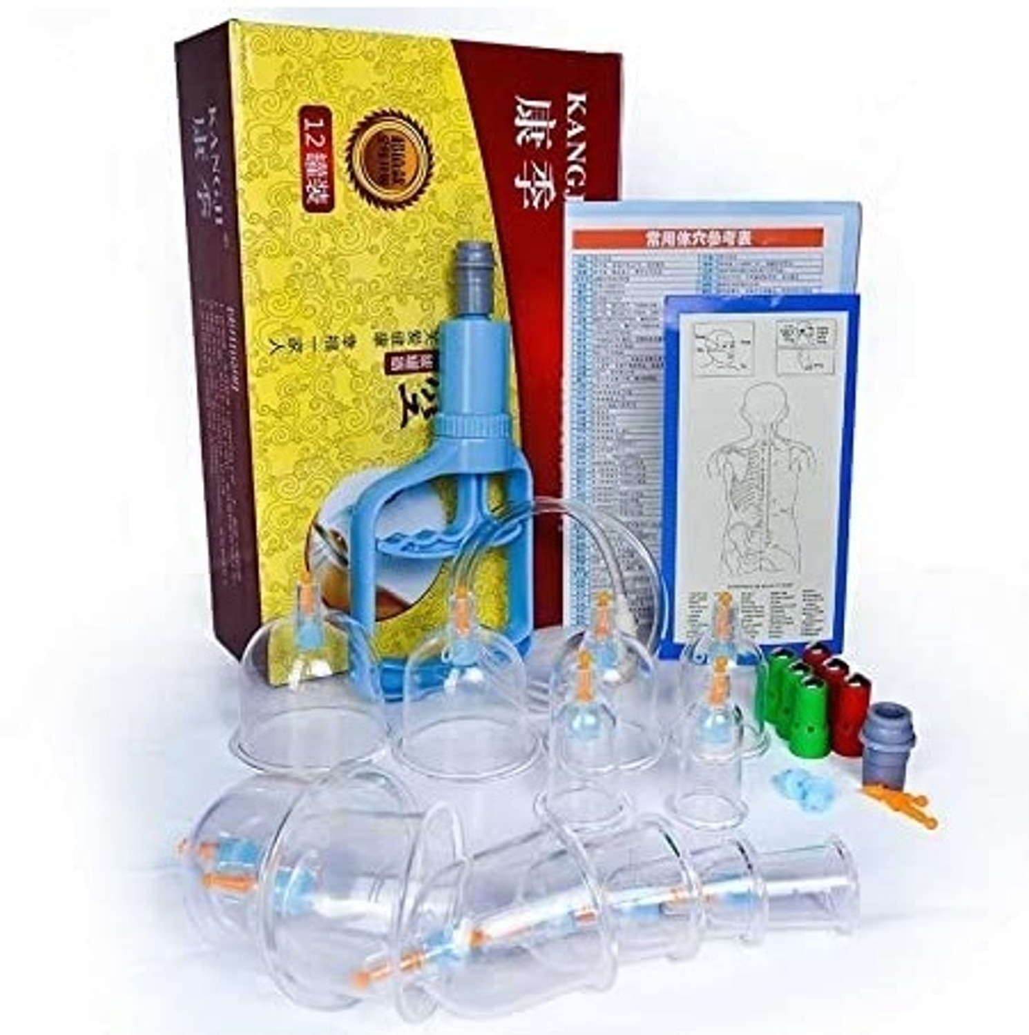 AHCS Hijama Cupping Kit Set 12 Pcs Vacuum Cupping Set Vacuum Cupping Portable Body Relaxation Massage Therapy Kit (Kangji Cup Set 12 Massager - AHCS : Flipkart.com
