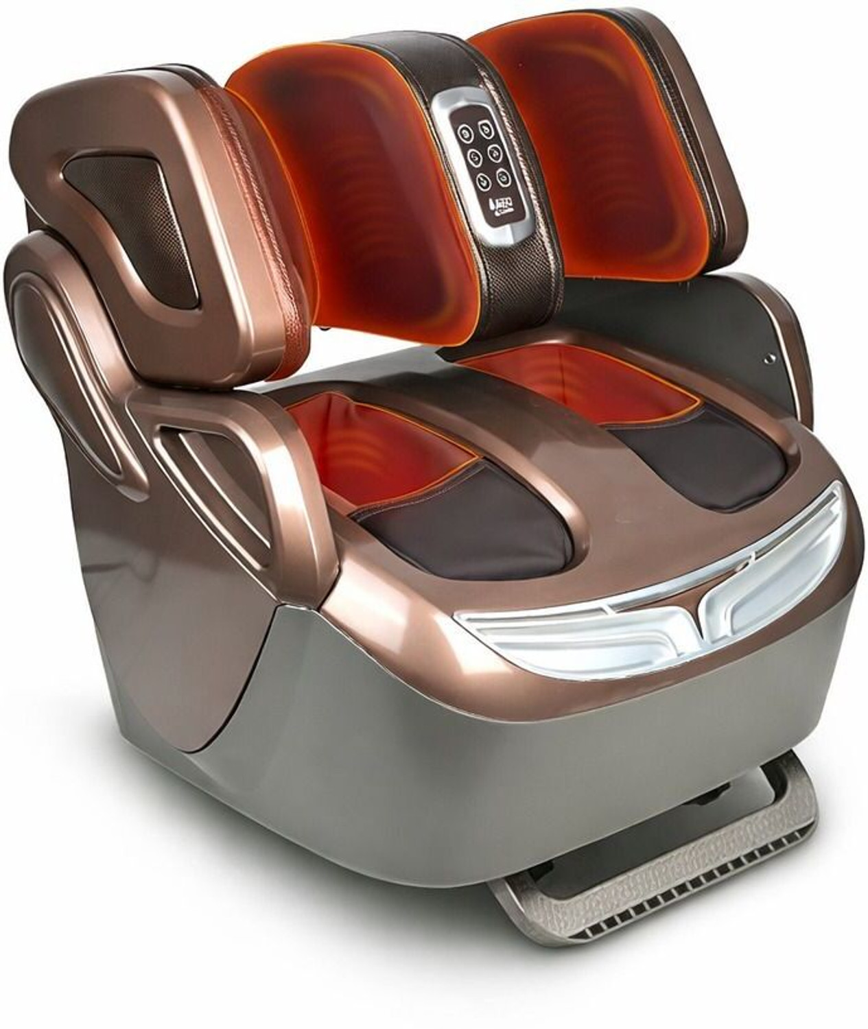 Image of LEADWORT Leg & Thigh Massager 28 Air Bags 3 Level Air Pressure Heating Roller Therepy, Improve Blood Circulation Kneading Legs Massager (Brown)