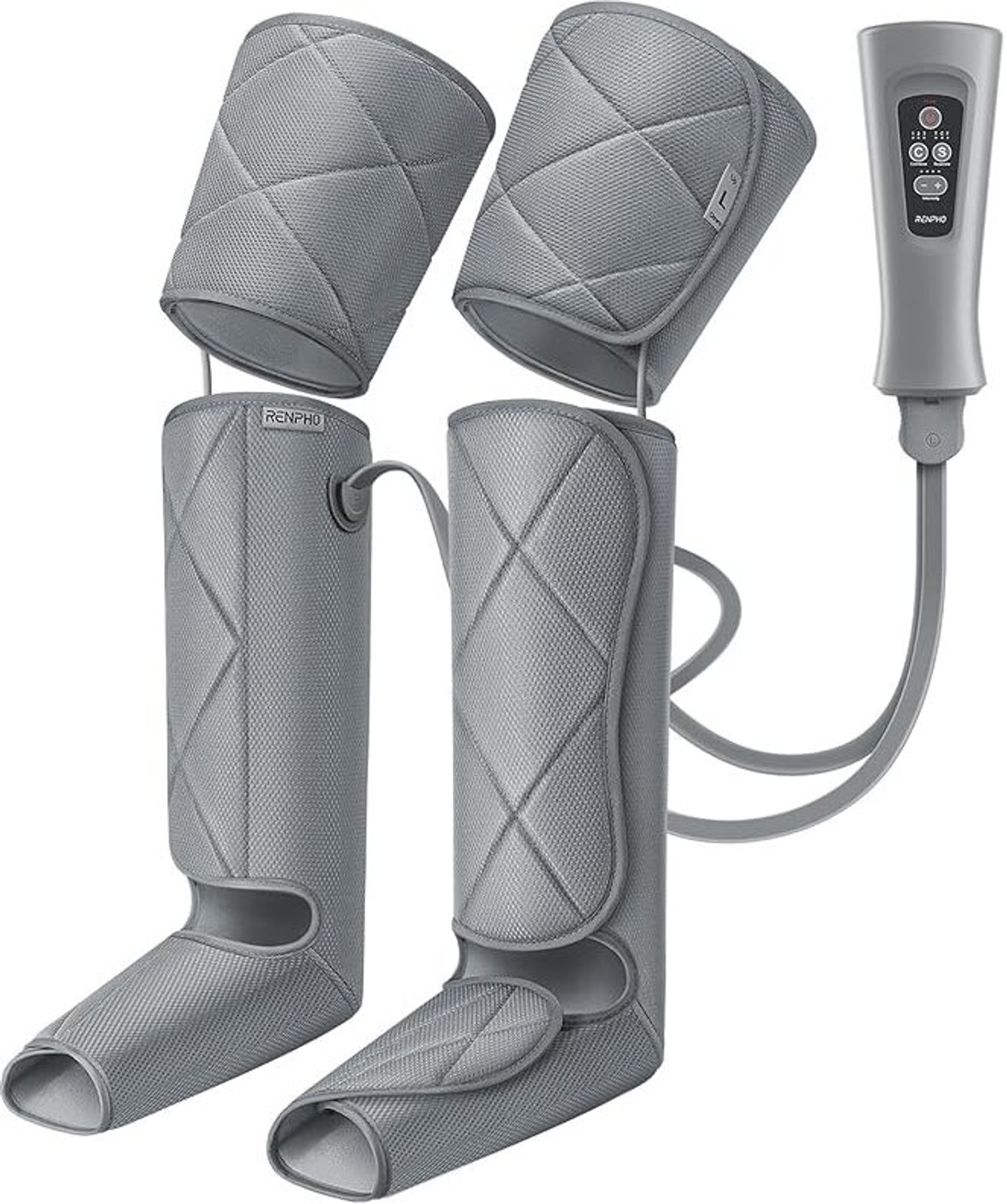 Image of RLN RENPHO RP-ALM070H Corded Electric Leg Massager Air Compression for Circulation Calf Massager (Grey)