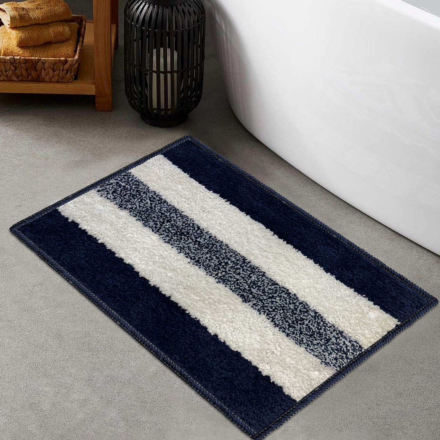 Image of HomeStore-YEP Microfiber Door Mat (Dark Grey, Pack of 2, Medium)