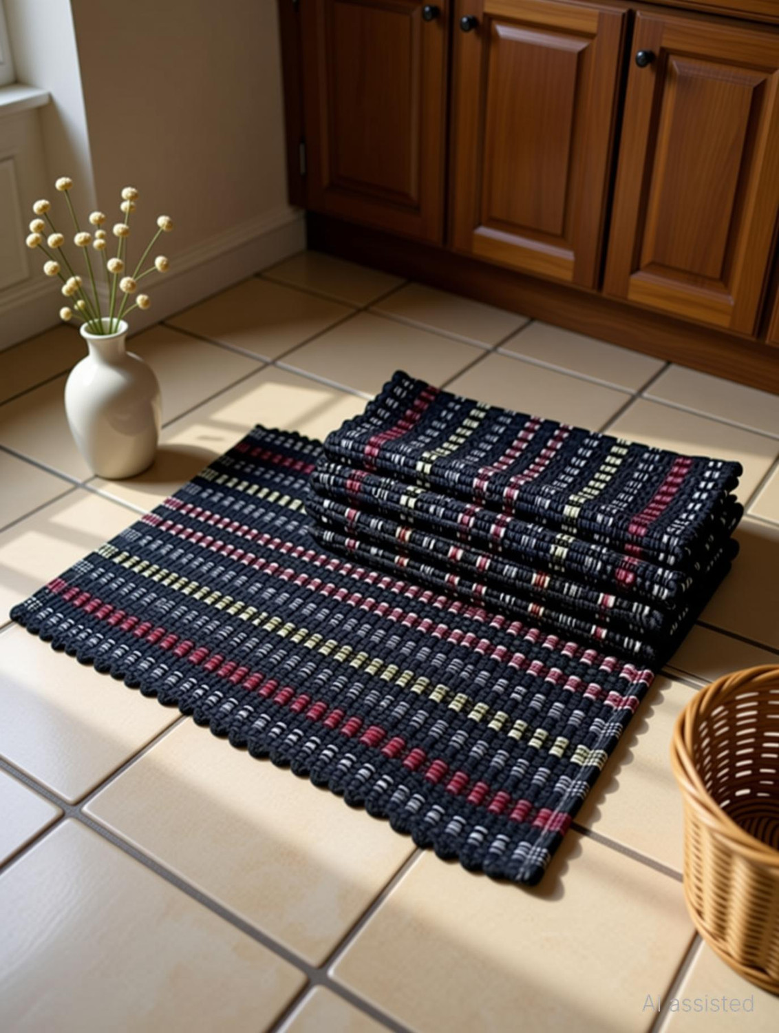 Image of HomeStore-YEP Microfiber Door Mat (Dark Grey, Pack of 2, Medium)