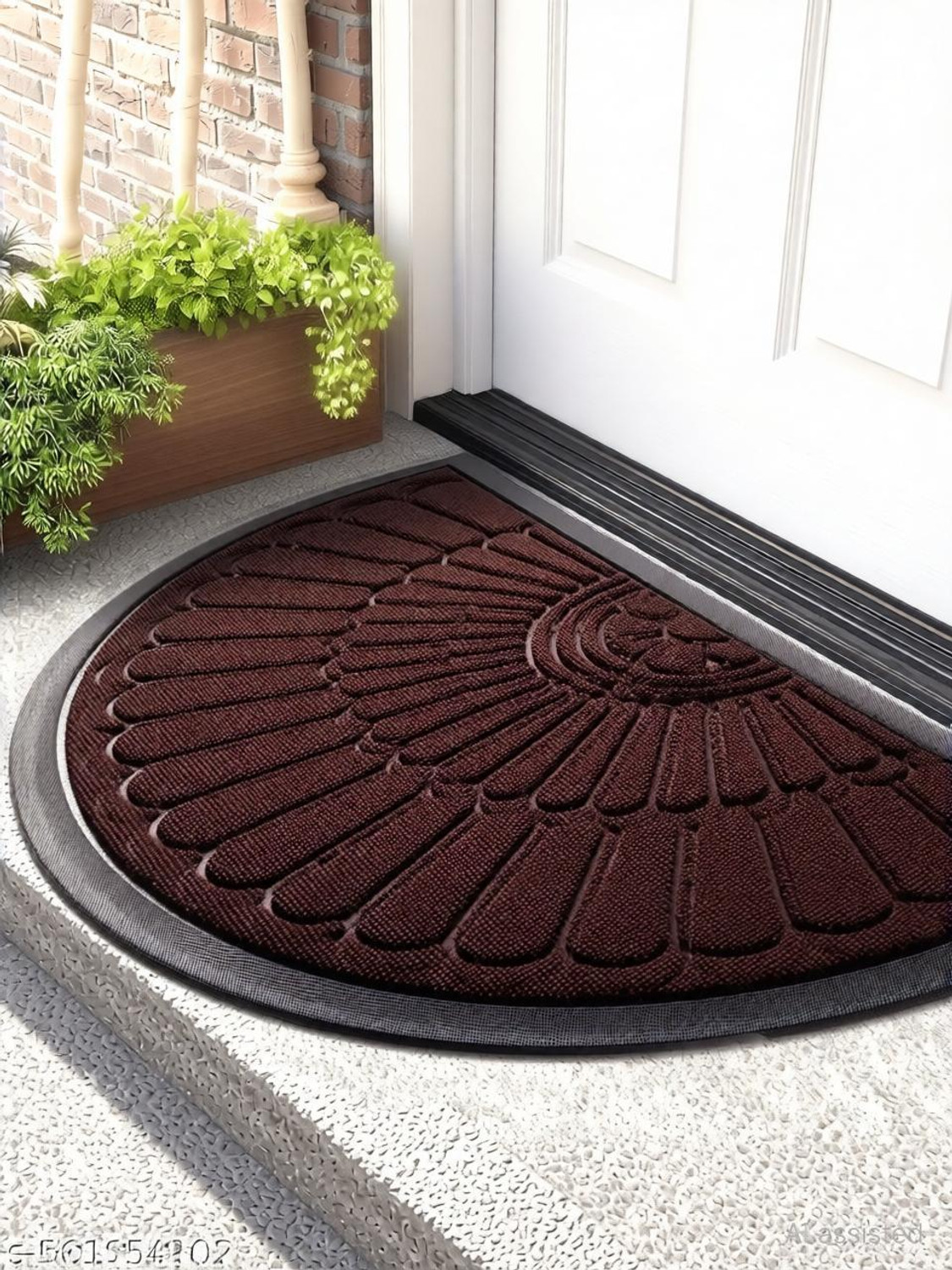 Image of HomeStore-YEP Microfiber Door Mat (Dark Grey, Pack of 2, Medium)