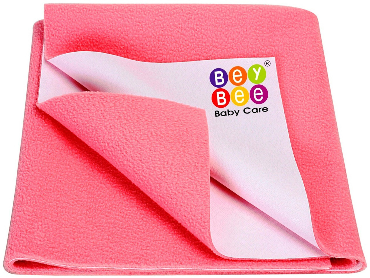 Image of BeyBee Cotton Baby Bed Protecting Mat (Salmon Rose, Extra Large)