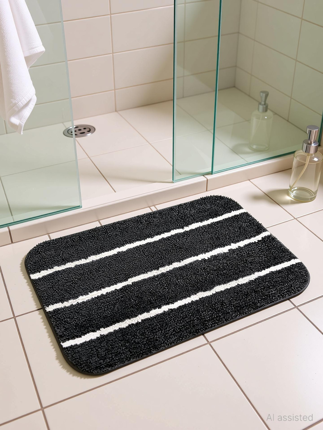 Image of HomeStore-YEP Microfiber Door Mat (Dark Grey, Pack of 2, Medium)