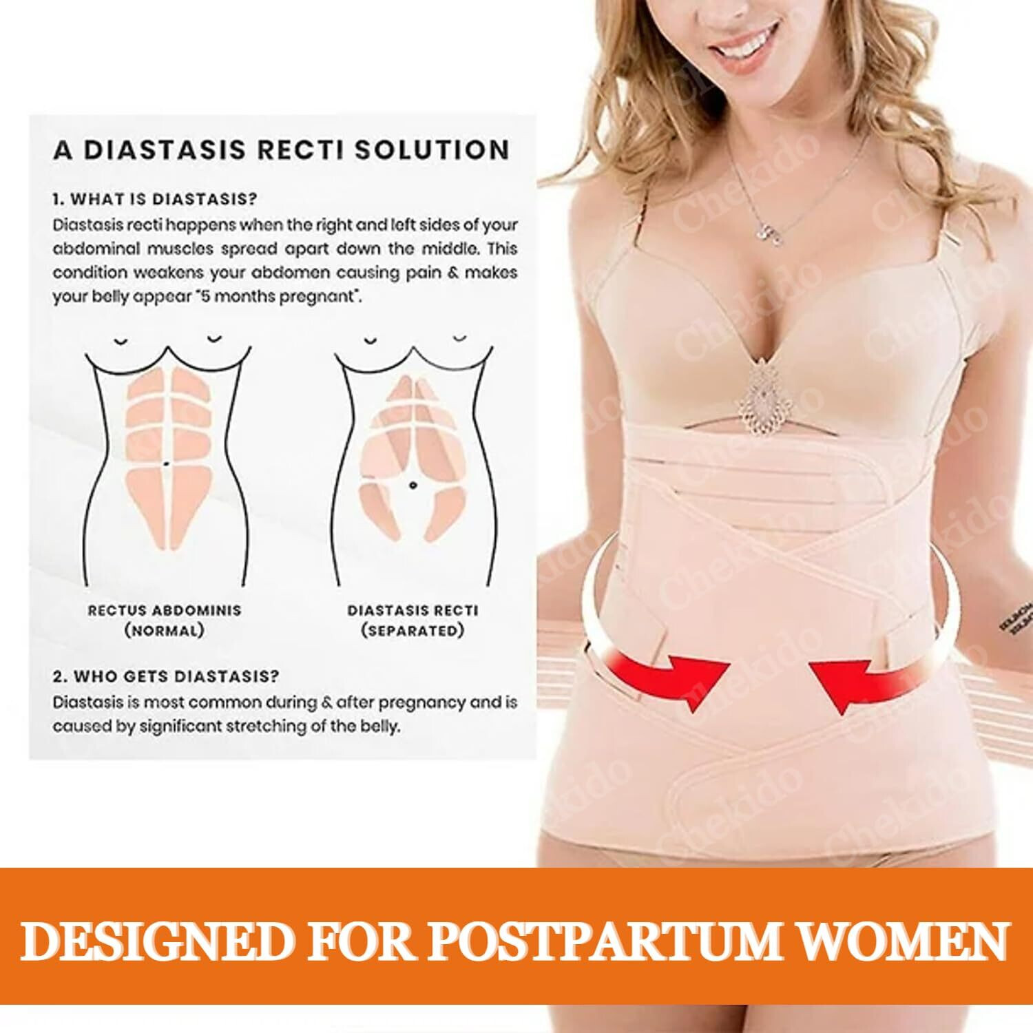 Image of metreno Pregnancy Belt after Delivery Tummy C Section postpartum Maternity Belt (Beige)