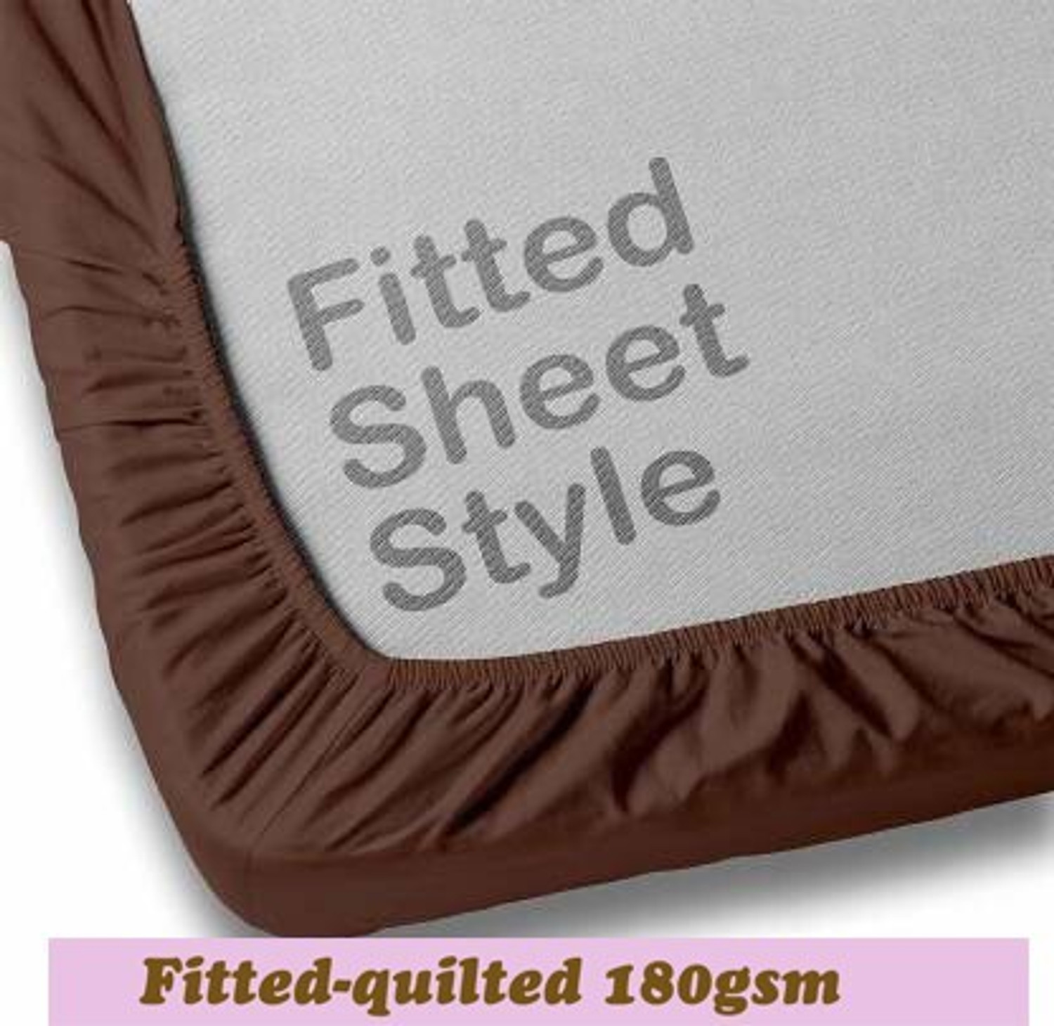 Image of CRAZY WORLD Double, King Size Fitted Nylon, Polyster Breathable, Stretchable, Waterproof Mattress Cover (198.12 cm x 182.88 cm, Brown)