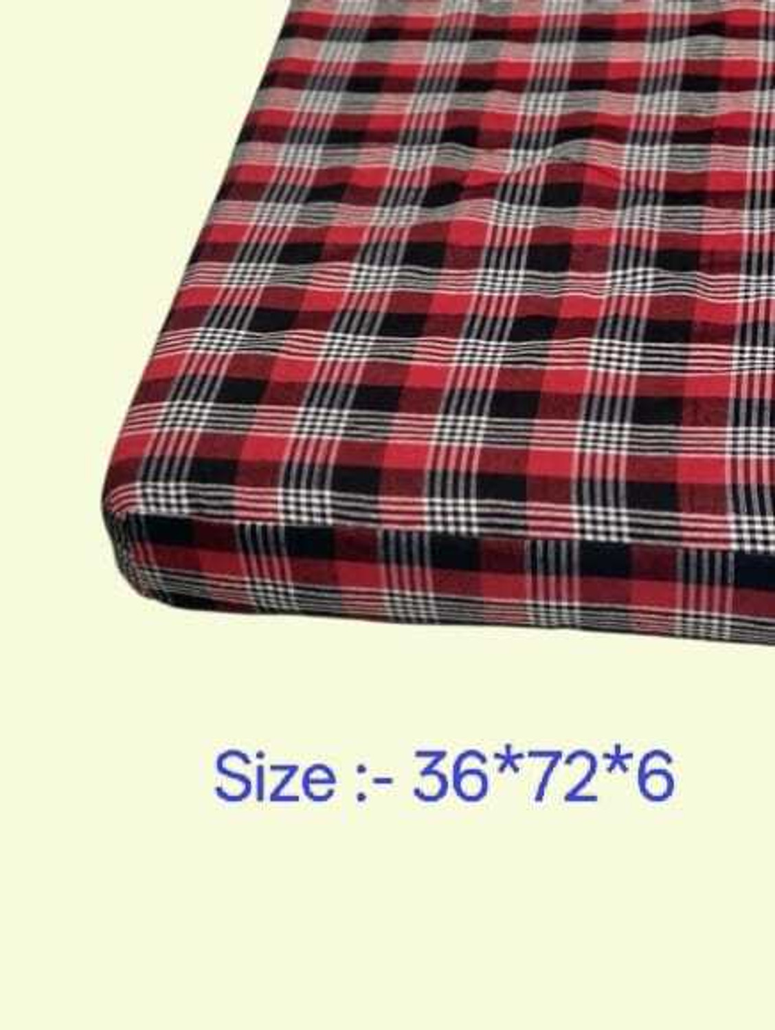 Image of FLORAHANDLOOM Double Size Zippered Cotton Breathable Mattress Cover (182 cm x 91 cm, Red)