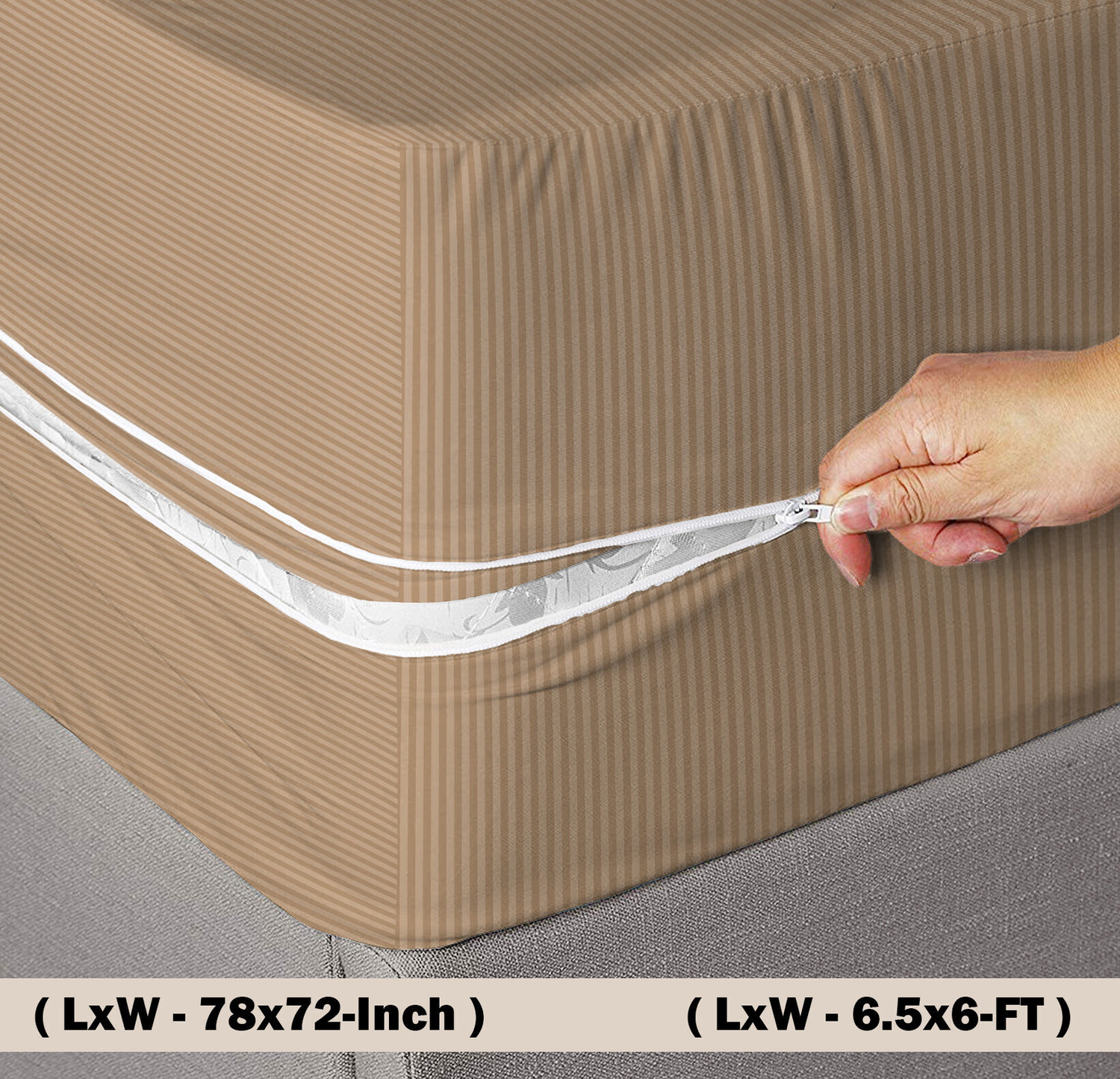 Flipkart Perfect Homes Double Size Zippered Cotton Breathable Mattress Cover