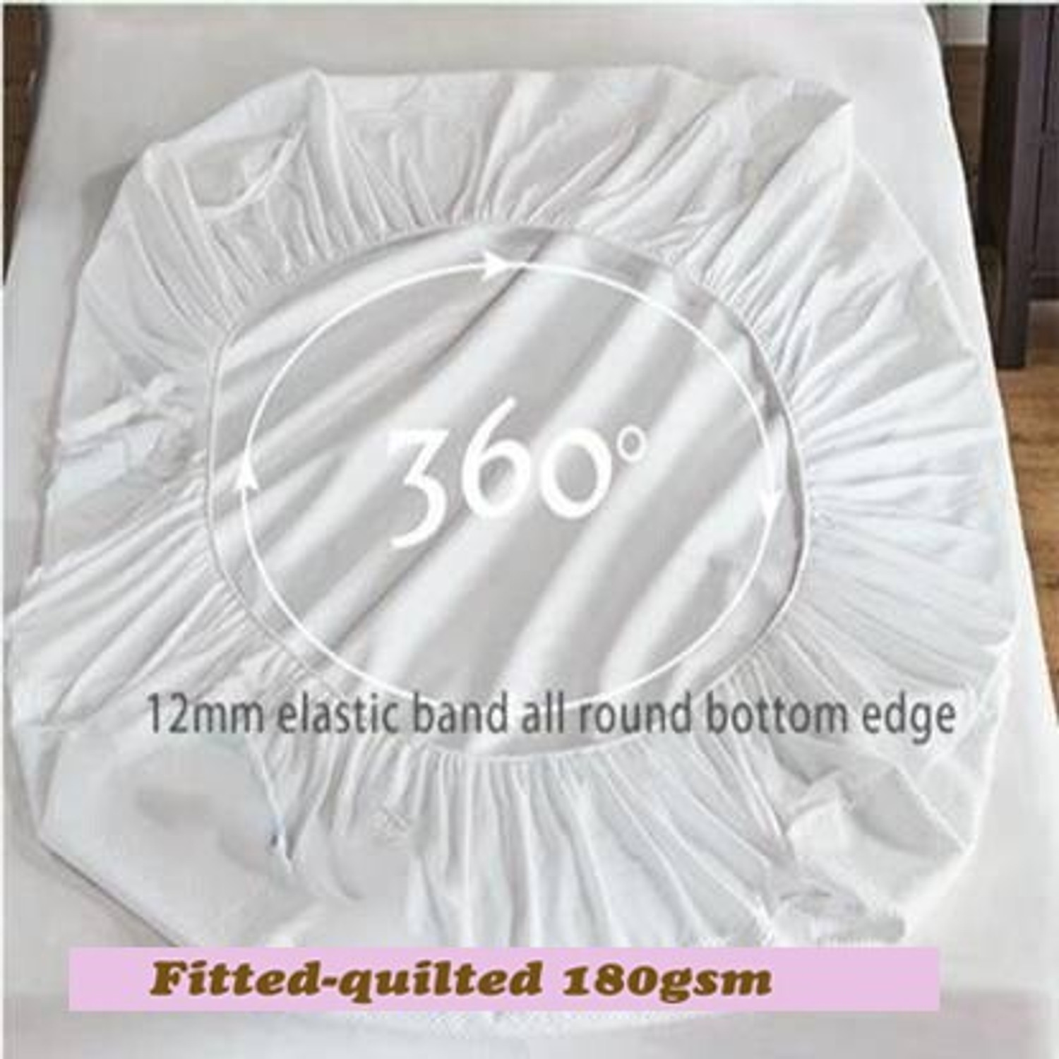 Image of CRAZY WORLD Double, King Size Fitted Nylon, Polyster Breathable, Stretchable, Waterproof Mattress Cover (198.12 cm x 182.88 cm, Brown)