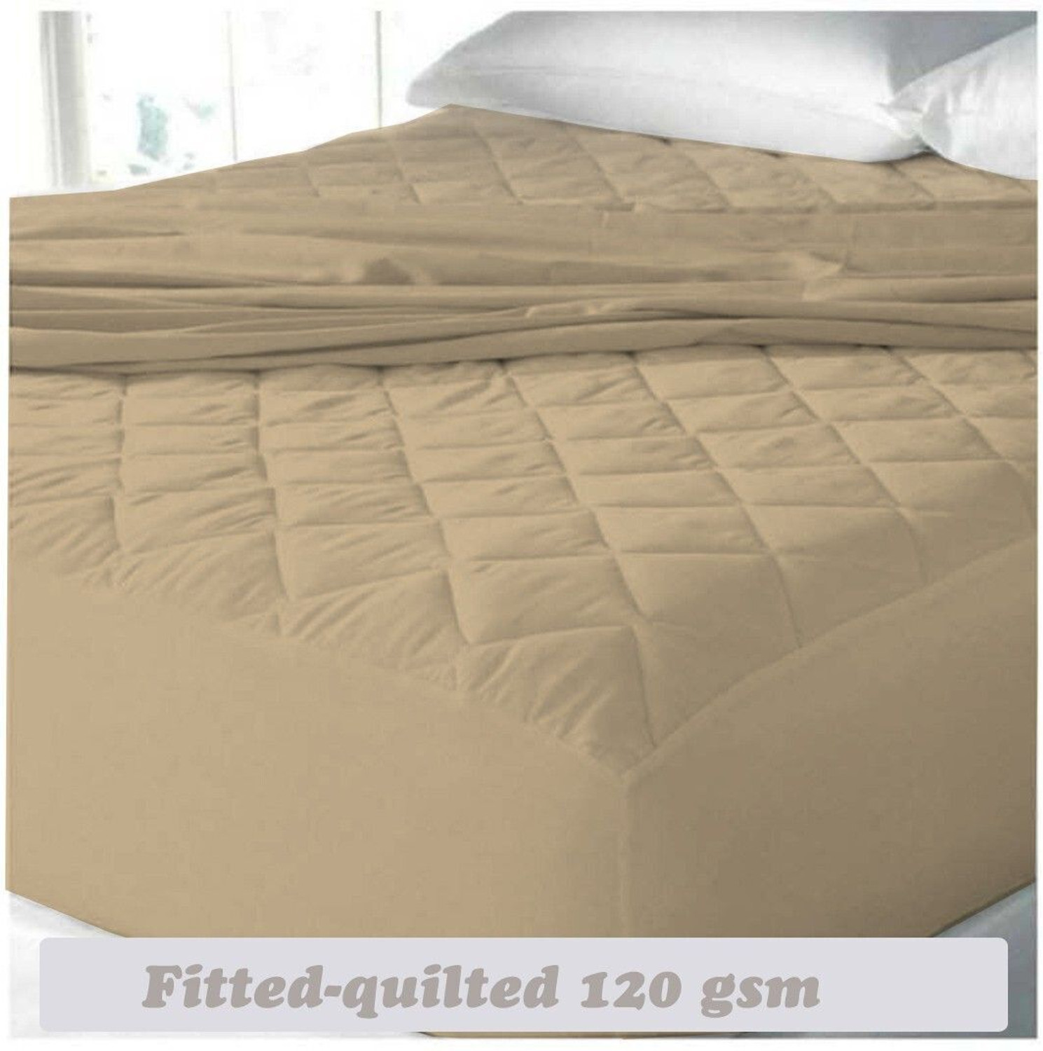 Image of CRAZY WORLD Double, King Size Fitted Nylon, Polyster Breathable, Stretchable, Waterproof Mattress Cover (198.12 cm x 182.88 cm, Brown)