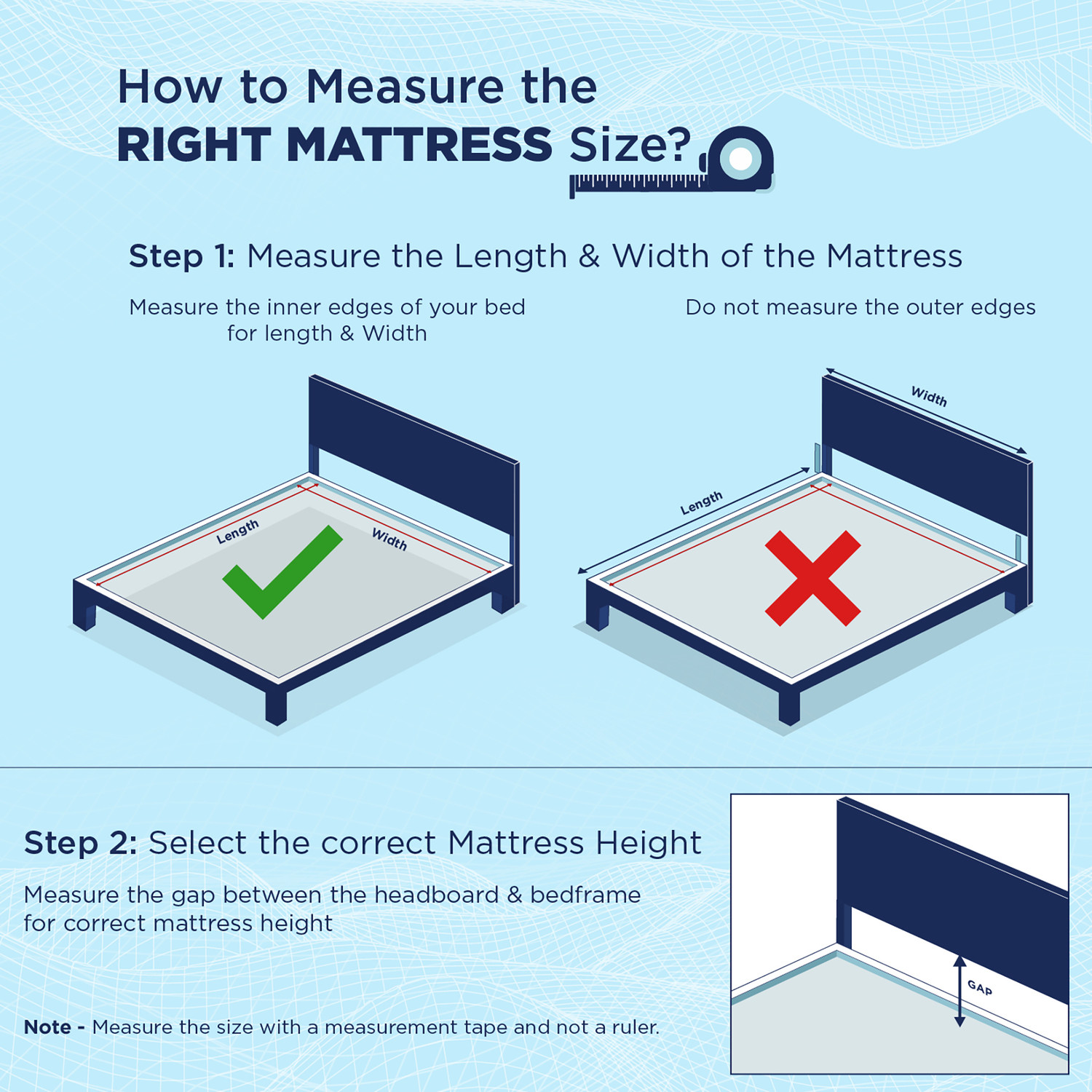 Image of The Sleep Company SmartGRID Orthopedic Pro SnowTec - Doctor Recommended 5 Zone Pressure Relief 8.0 inch Queen High Density (HD) Foam Mattress (L x W: 78 inch x 66 inch)