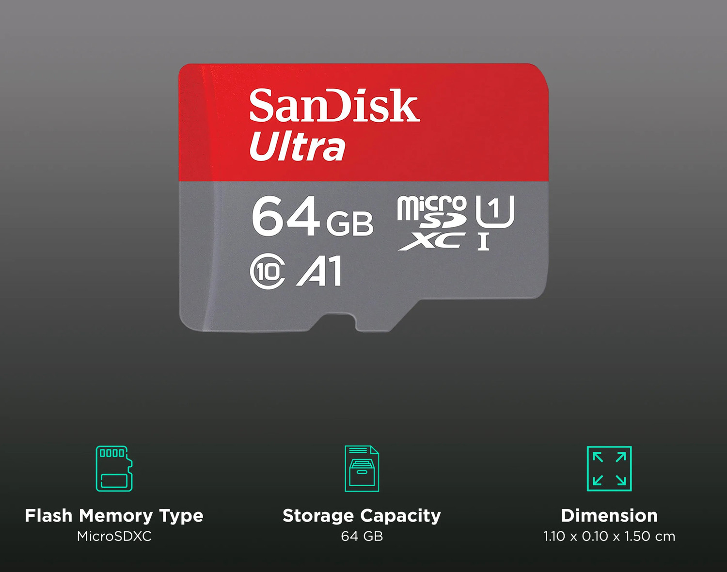 Image of bkn AUTHENTIC SanDisk Ultra 64GB microSDXC UHS-I, 140MB /s R, Memory Card, class 10, for Smartphones, Action Cams and Drones -NEW ULTRA 64 GB MicroSD Card Class 10 140 MB /s Memory Card Compatible with Camera, Mobile, Tablet