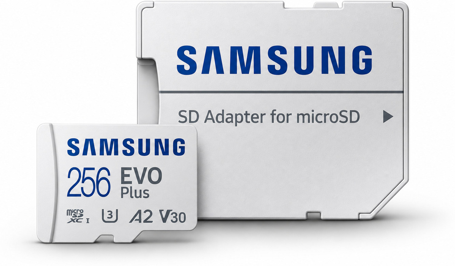 Image of SAMSUNG EVO Plus 256 GB,, MicroSDXC,, EVO PLUS 256 GB MicroSDXC Class 10 130 MB /s Memory Card Compatible with Camera, Computer, Gaming Console, Mobile, Tablet