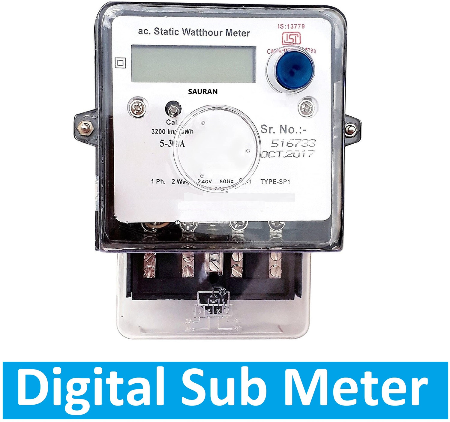 Image of L&T Single Phase LCD Sub Meter Metal Electrical Box