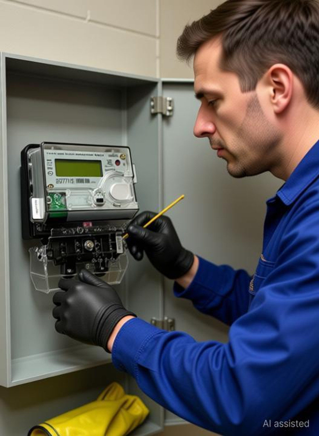 Image of L&T Single Phase LCD Sub Meter Metal Electrical Box