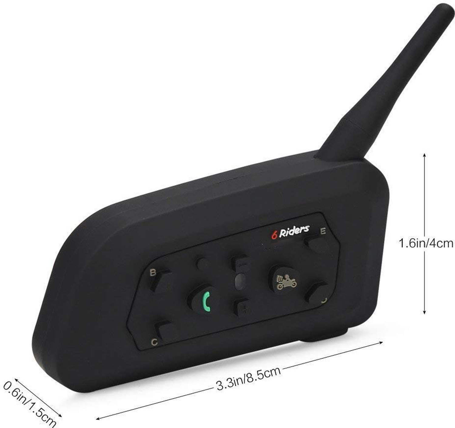 Image of way2gmart V6 Motorcycle helmet Bluetooth Intercom Helmet Bluetooth intercom (Black)