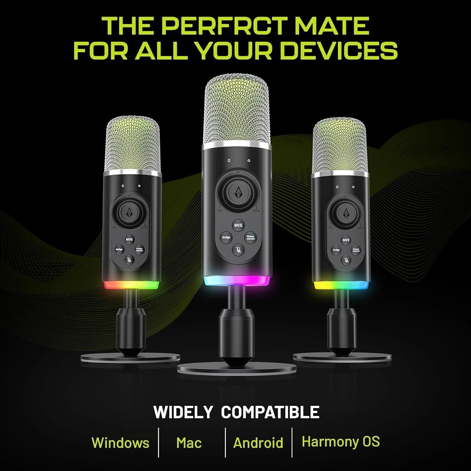 Image of Archer Tech Lab Gaming Mic, USB Podcast mic with Noise Reduction Microphone for Youtubers Microphone