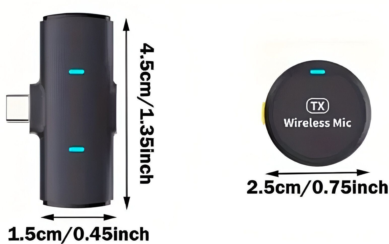 Image of FITRIC TX Magnetic Wireless Microphone with Noise Reduction Mic for Mobile Recording Microphone