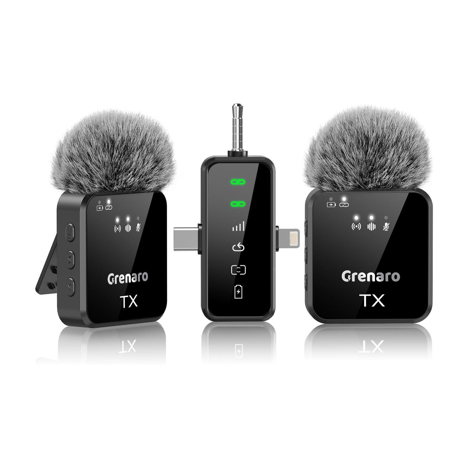 Grenaro 3 in 1 Wireless Mic for Vlogging - Image 1