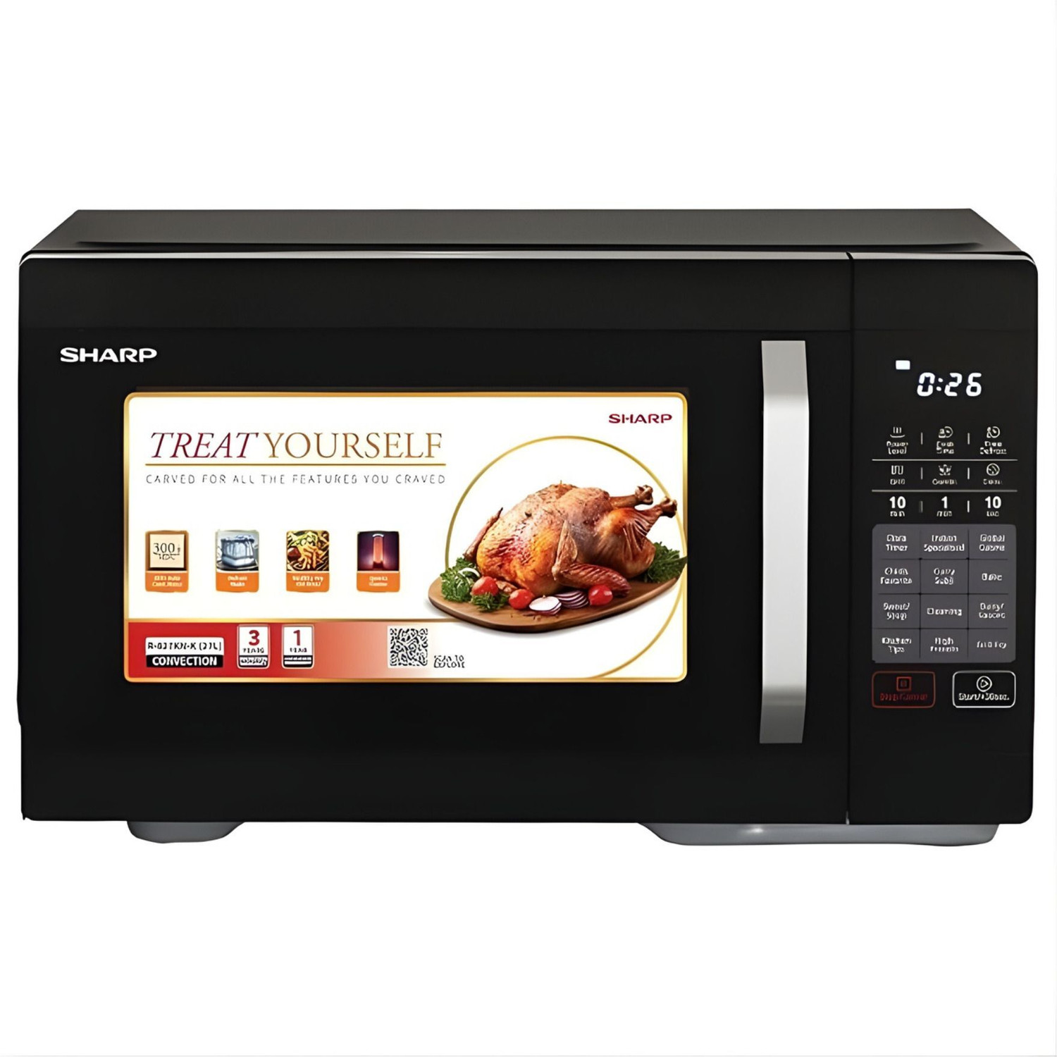 Image of Sharp 27 L Convection Microwave Oven (R-827KN-K, Black)