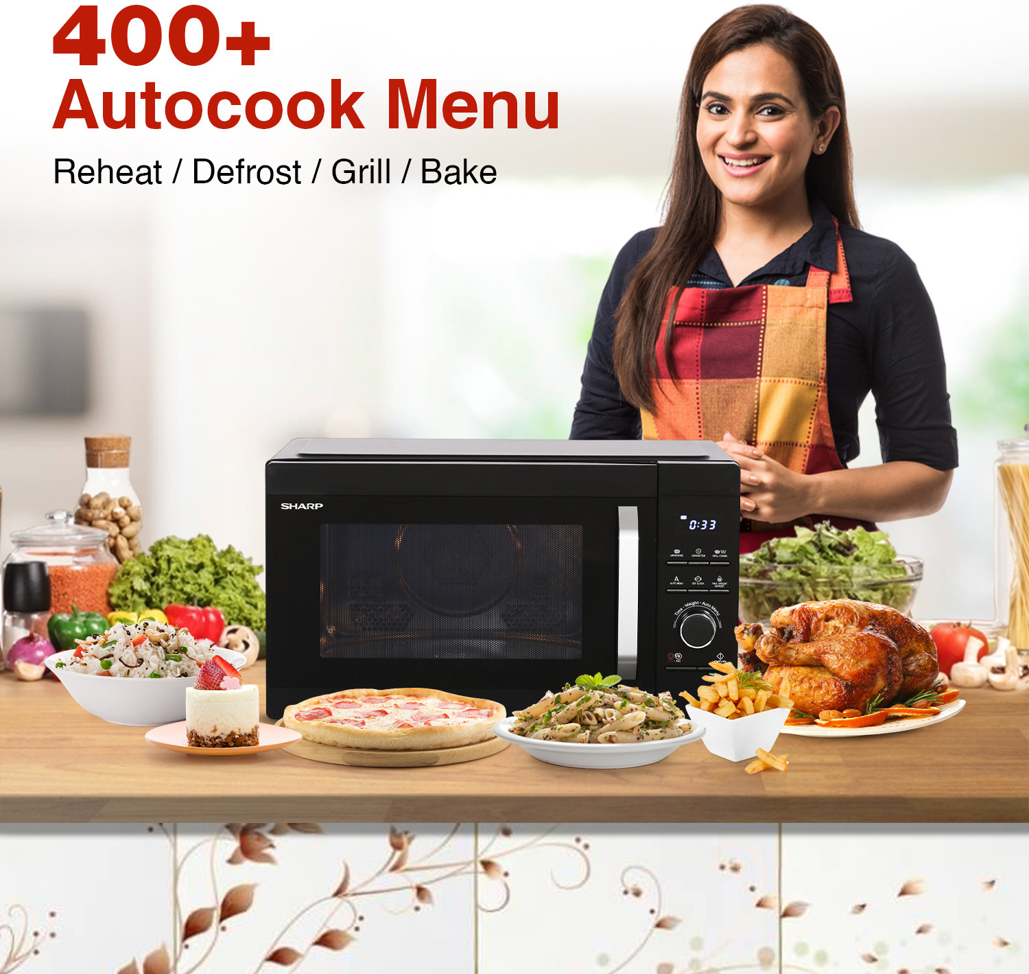 Image of Sharp 29 L Convection & Grill Microwave Oven (R929KNK, Black)